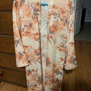 Silky Kimono Robe, Sweet And Flowy